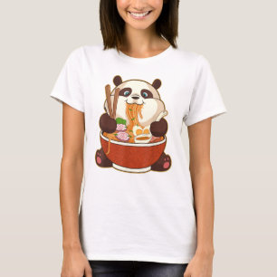 PANDA POWERED BY RAMEN Vet Panda Eating Ramen T-shirt