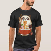 PANDA POWERED BY RAMEN | Vet Panda Eating Ramen T-shirt (Voorkant)