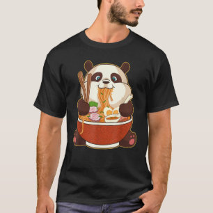 PANDA POWERED BY RAMEN   Vet Panda Eating Ramen T-shirt