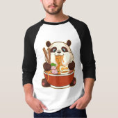 PANDA POWERED BY RAMEN | Vet Panda Eating Ramen T-shirt (Voorkant)