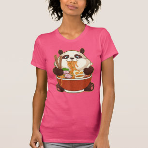PANDA POWERED BY RAMEN Vet Panda Eating Ramen T-shirt