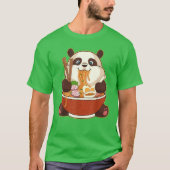 PANDA POWERED BY RAMEN | Vet Panda Eating Ramen T-shirt (Voorkant)