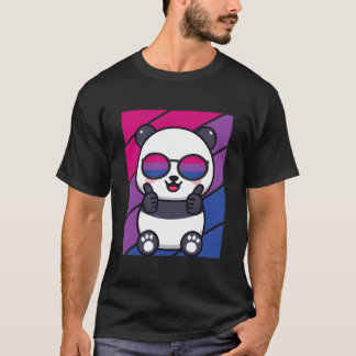 Panda Pride Biual Flag Lgbtq Proud Ally Pride Supp T-shirt
