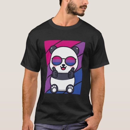 Panda Pride Biual Flag Lgbtq Proud Ally Pride Supp T-shirt (Voorkant)