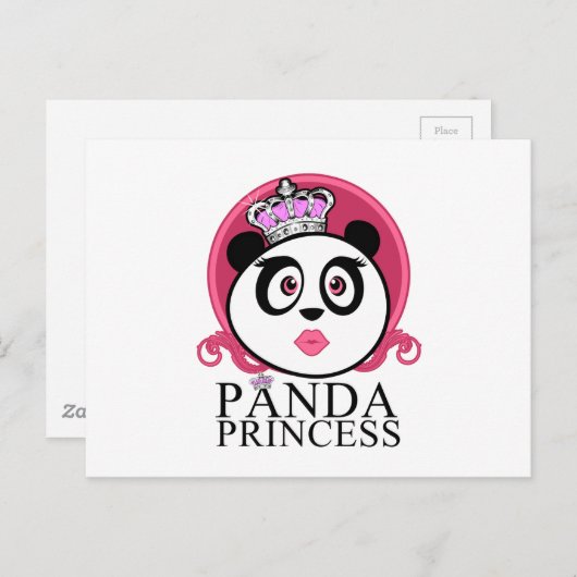 Panda Princess Briefkaart (Voorkant / Achterkant)