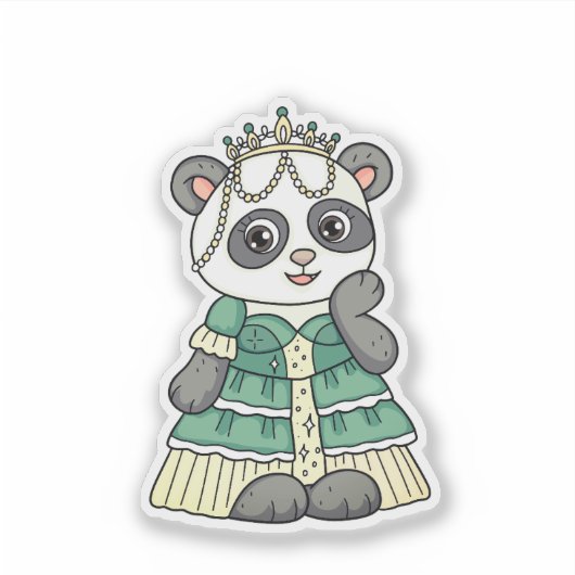 Panda Princess Sticker (Voorkant)