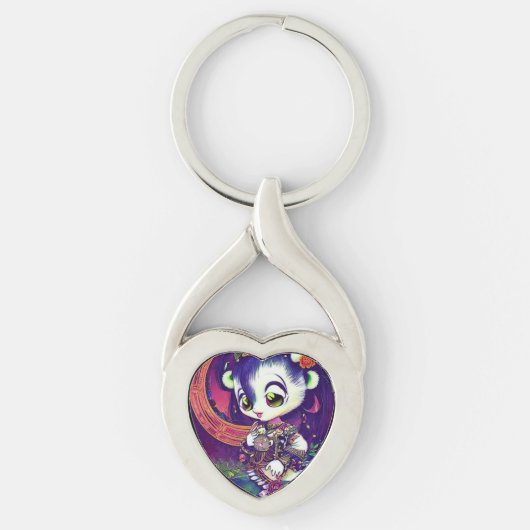 Panda Princess Violet Dreams- Sleutelhanger (Voorkant)