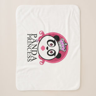Panda Prinses Cute Panda Koningin Kroon Sherpa Deken