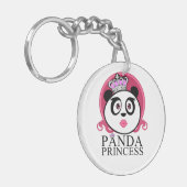Panda Prinses Schattige Panda Koningin Kroon Sleutelhanger (Voorkant Links)