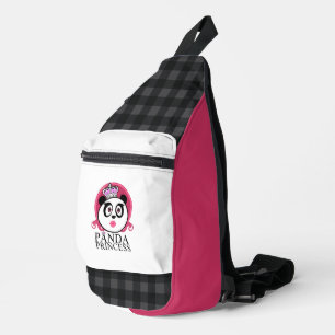 Panda Prinses Schattige Panda Koningin Kroon Sling Bag