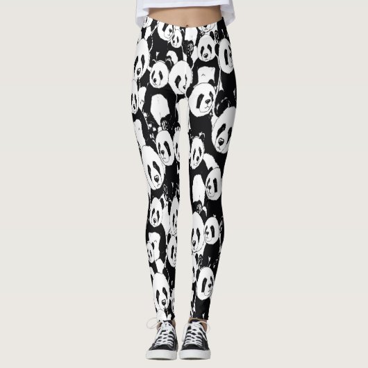 Panda print leggings (Voorkant)