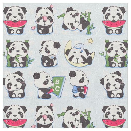 Panda Print Stof (Close Up)