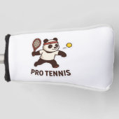 Panda Pro Tennis Sticker – Schattige Sportontwerp Golfheadcover (Voorkant)