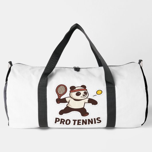 Panda Pro Tennis Sticker – Schattige Sportontwerp Plunjezak (Achterkant)