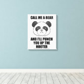 Panda Punch Canvas Print (Iris Wildthyme) (Insitu (Houten vloer))