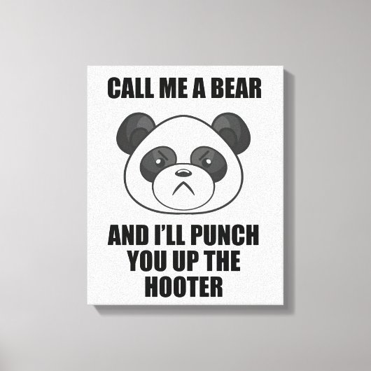 Panda Punch Canvas Print (Iris Wildthyme) (Voorkant)