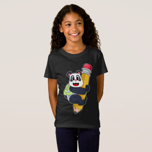 Panda Pupil Pencil T-shirt (Voorkant volledig)
