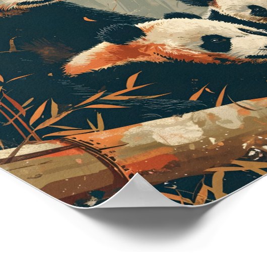 Panda & Puppies:  Poster (Hoek)