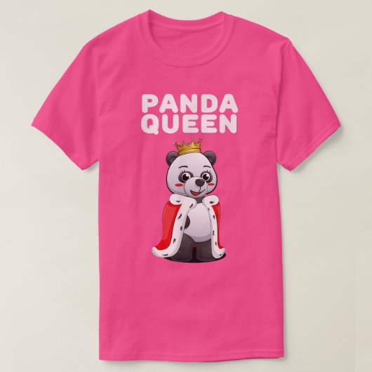Panda Queen Girls Panda Tshirt Womens Panda (Design voorkant)