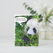 Panda Quote Animal Sjabloon Trendy Modern Briefkaart (Staand voorkant)