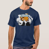 Panda Raccoon Rabbit Hamster Cute Slaping T-shirt (Voorkant)