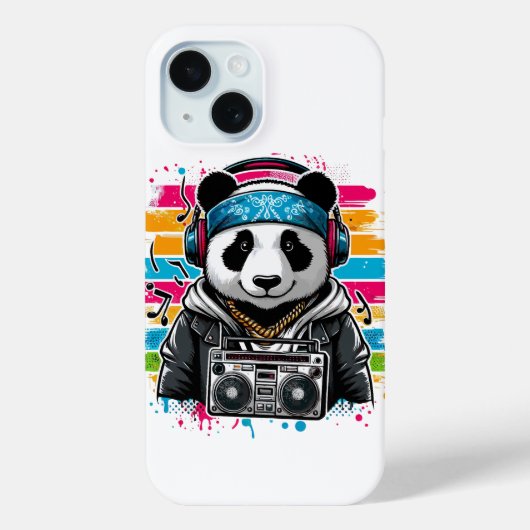 Panda Rapper Case-Mate iPhone Case (Achterkant)