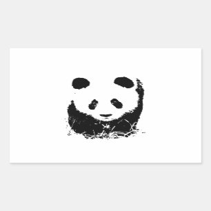 Panda Rechthoekige Sticker