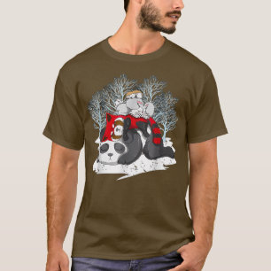 Panda Red Panda Rabbit Hamster Pyramid Sleeping T-shirt