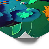Panda Regenboog Nep Papier Uitknip Poster (Hoek)