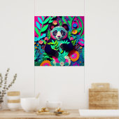 Panda Regenboog Nep Papier Uitknip Poster (Keuken)