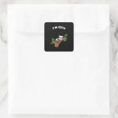 Panda-relaxen - Ik ben Cute Vierkante Sticker (Tas)