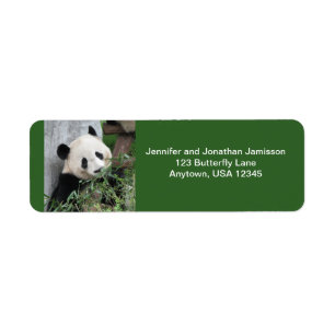 Panda Retouradreslabels, groen Etiket