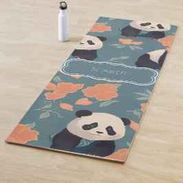Panda Retro Kleurrijk Gepersonaliseerd Patroon Yogamat
