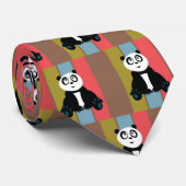Panda Retro Stropdas (Opgerold)