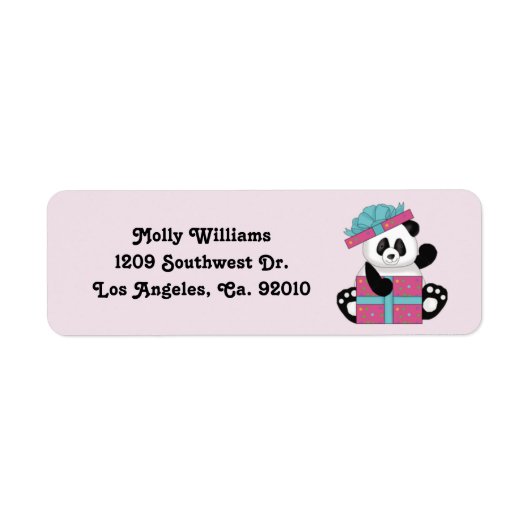 Panda Return Address Labels (Voorkant)