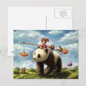 Panda Ride Briefkaart (Voorkant / Achterkant)