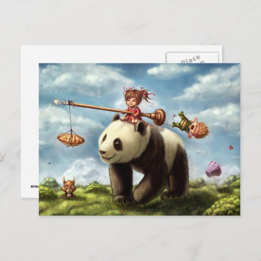 Panda Ride Briefkaart (Voorkant / Achterkant)