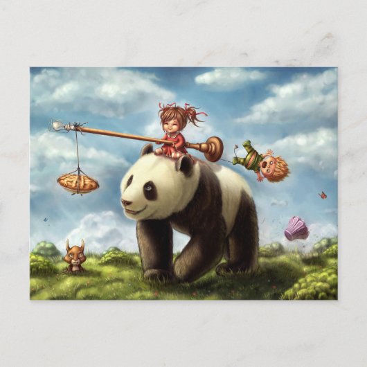 Panda Ride Briefkaart (Voorkant)