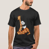 Panda Riding Giraffe T-shirt (Voorkant)