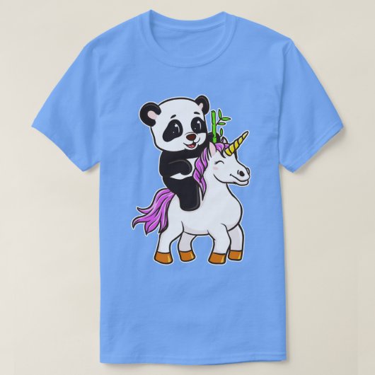 Panda Riding Unicorn Cute Magical T-shirt (Design voorkant)