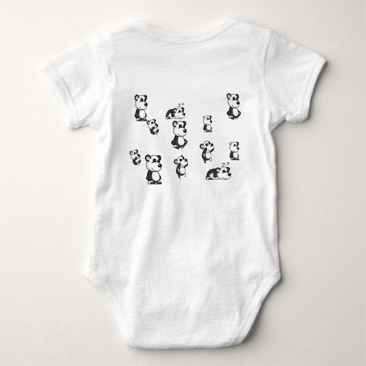 Panda-rific Cuteness Baby Bodysuit (Achterkant)