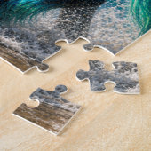 Panda rijdt Friese strandpuzzel Legpuzzel (Zijkant)