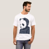Panda Robot Illustratie – Sci-Fi grafisch T-shirt (Voorkant volledig)