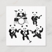 Panda Rock Band Vierkante Visitekaartje (Voorkant)