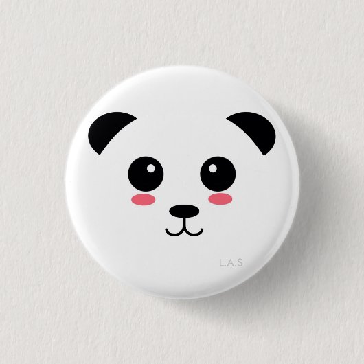  Panda Ronde Button 3,2 Cm (Voorkant)