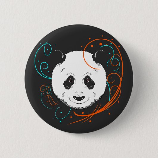 Panda Ronde Button 5,7 Cm (Voorkant)