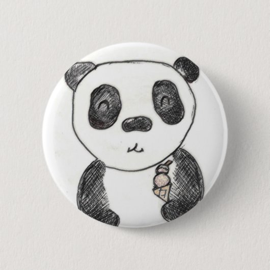 panda ronde button 5,7 cm (Voorkant)
