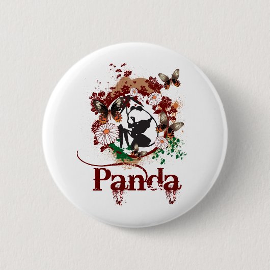 Panda Ronde Button 5,7 Cm (Voorkant)