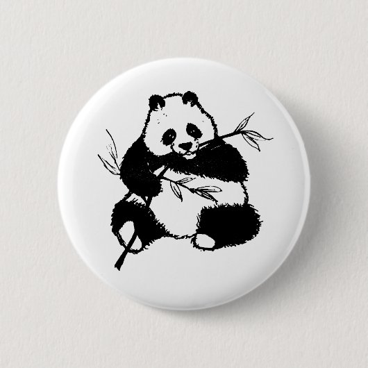 Panda Ronde Button 5,7 Cm (Voorkant)