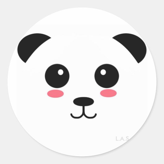  Panda Ronde Sticker (Voorkant)